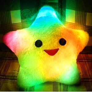 Luminous throw pillow with small Mobile power