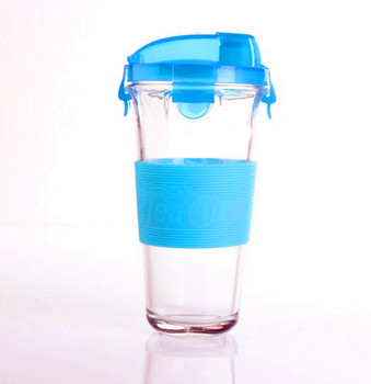 Water bottle with silicone holder