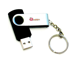 USB 2.0 Swing Drive with Keychain